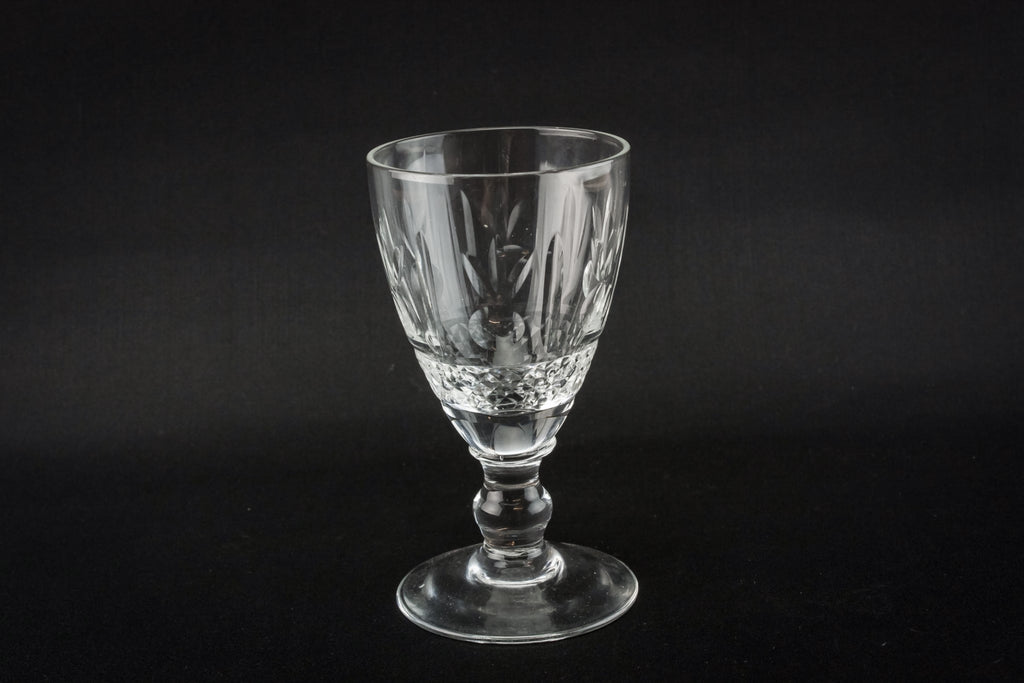 6 cut glass port glasses