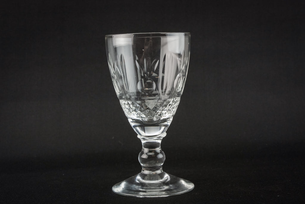 6 cut glass port glasses