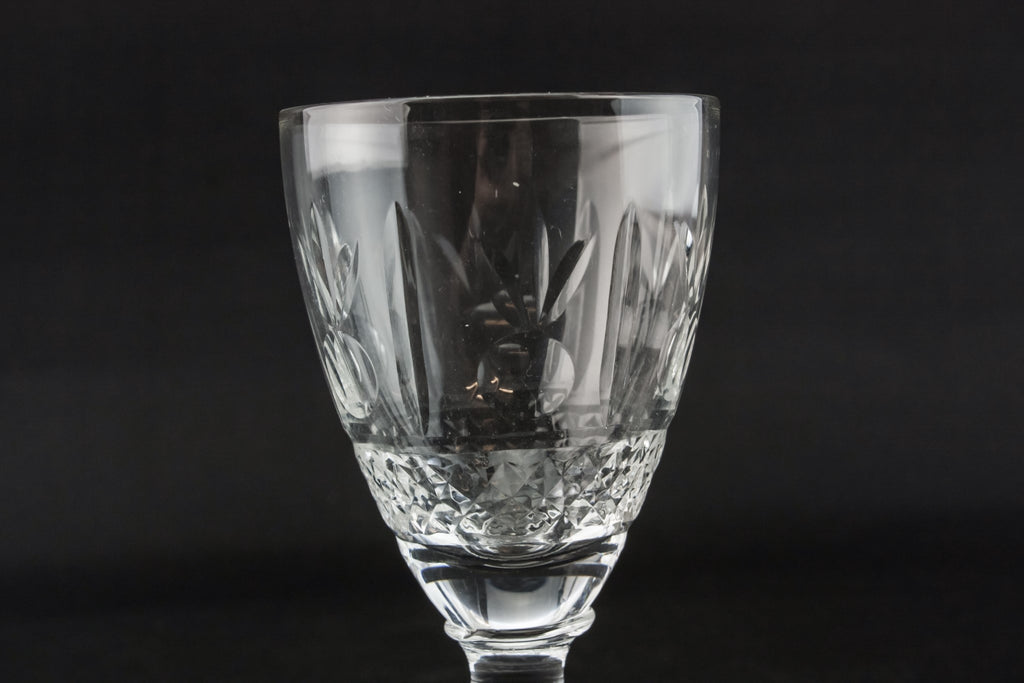 6 cut glass port glasses
