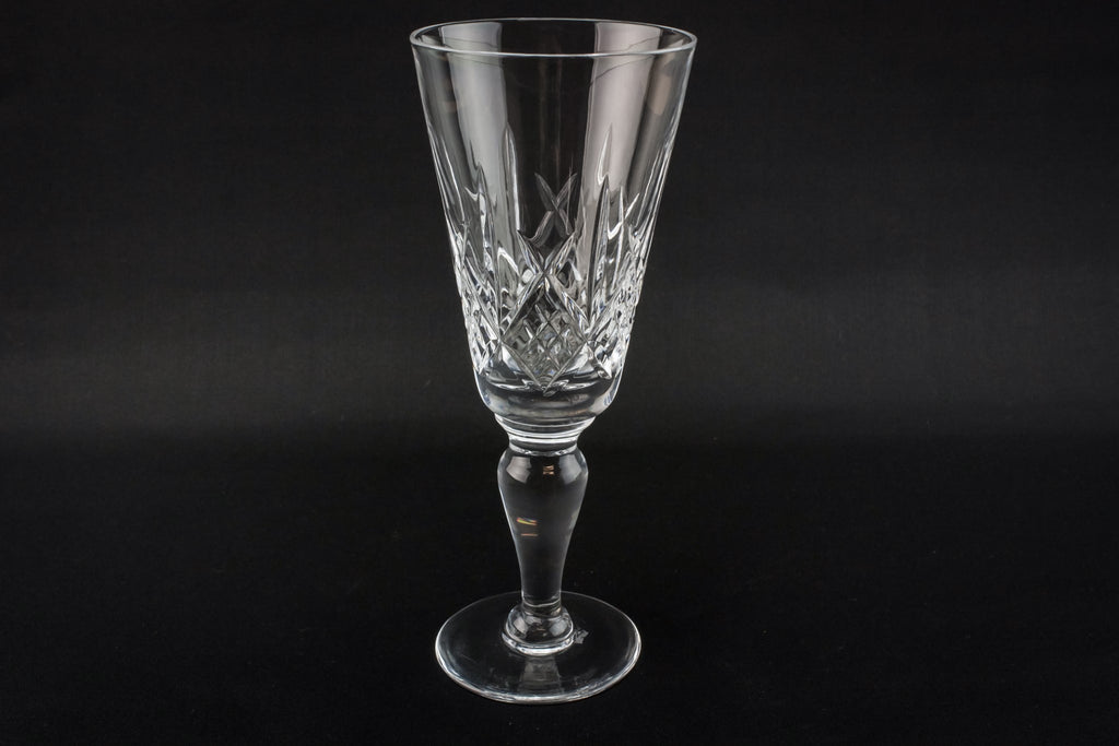 6 fluted wine glasses