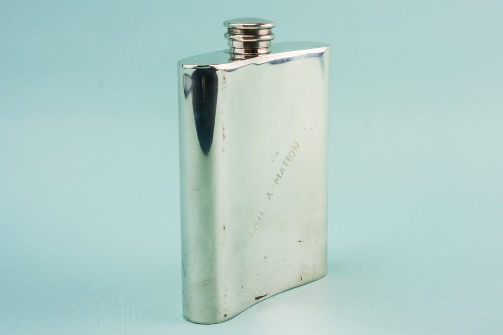 Pewter golf hip flask