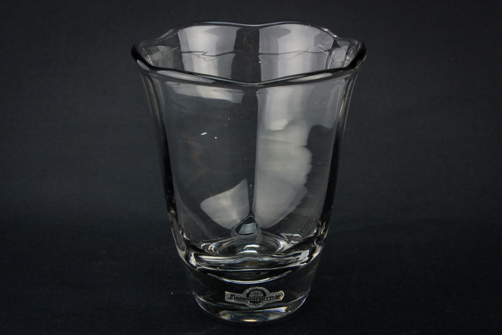 Small grey glass vase