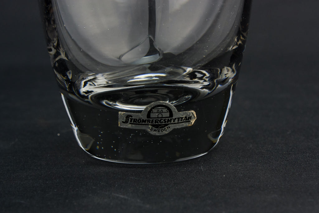 Small grey glass vase