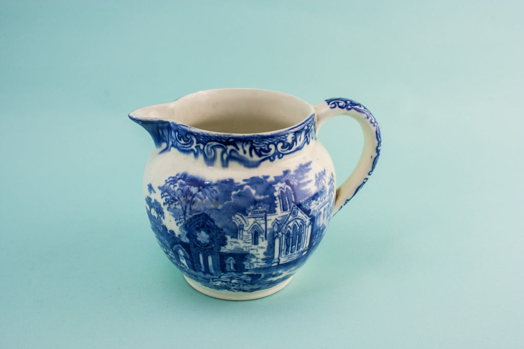 Blue and white jug