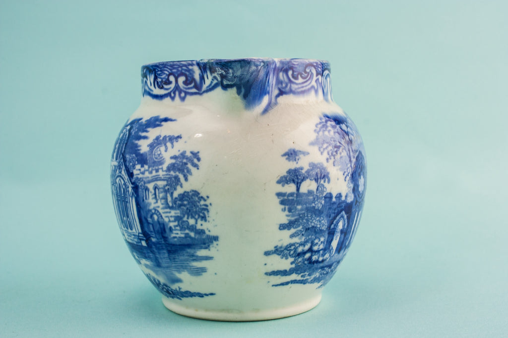 Blue and white jug