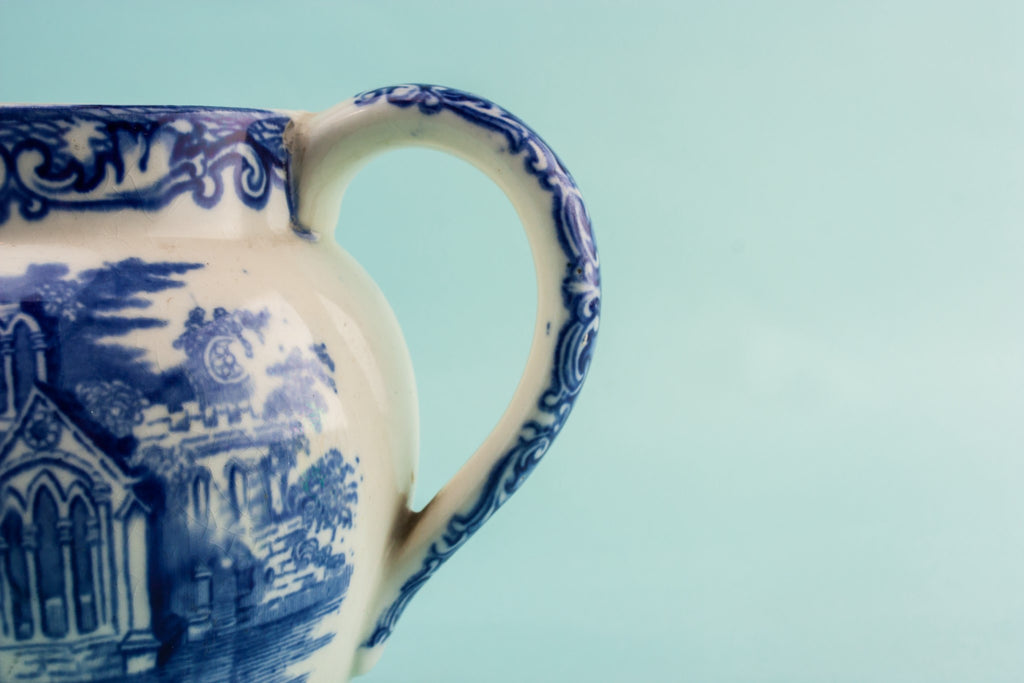 Blue and white jug