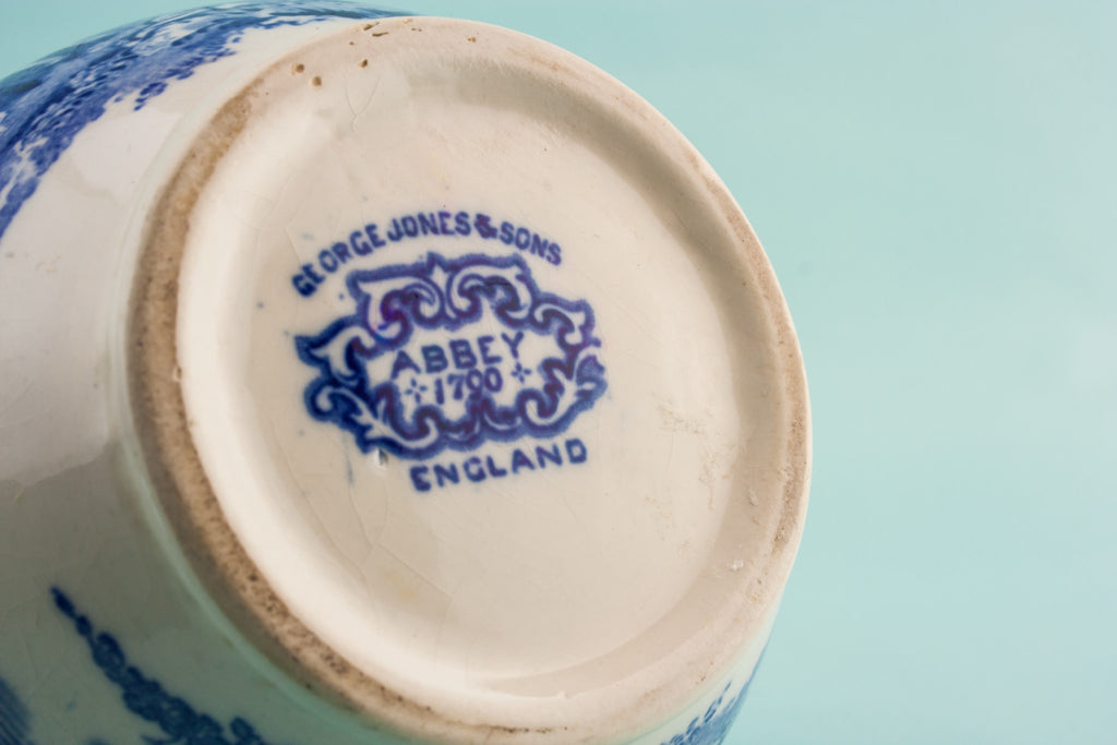 Blue and white jug
