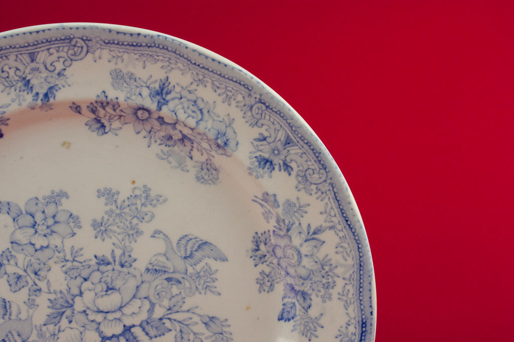 Blue and white serving dish