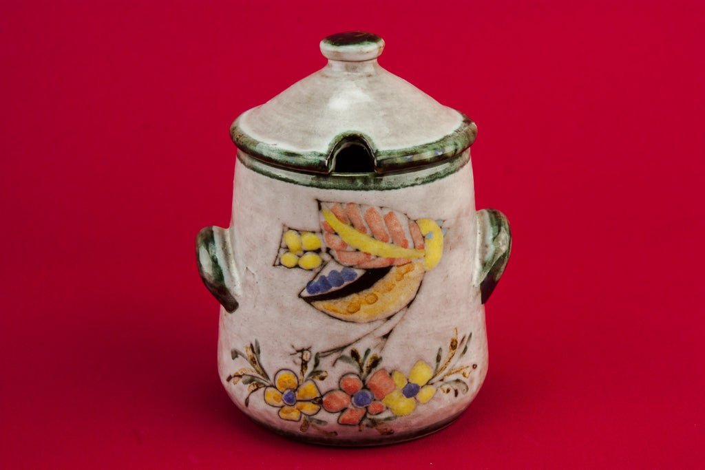Floral condiment pot