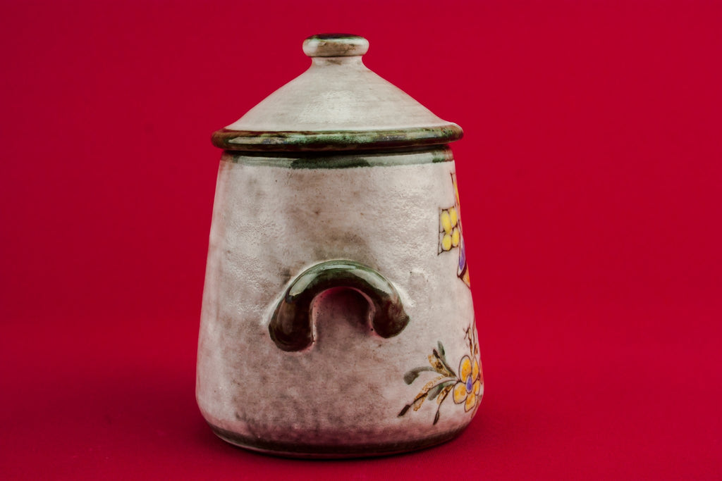 Floral condiment pot