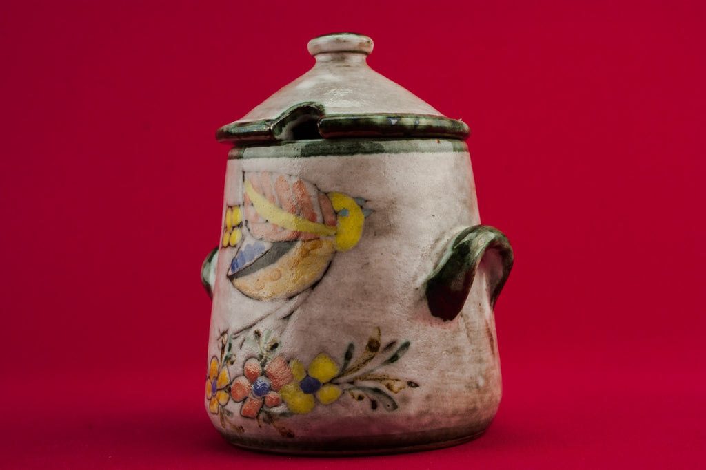 Floral condiment pot