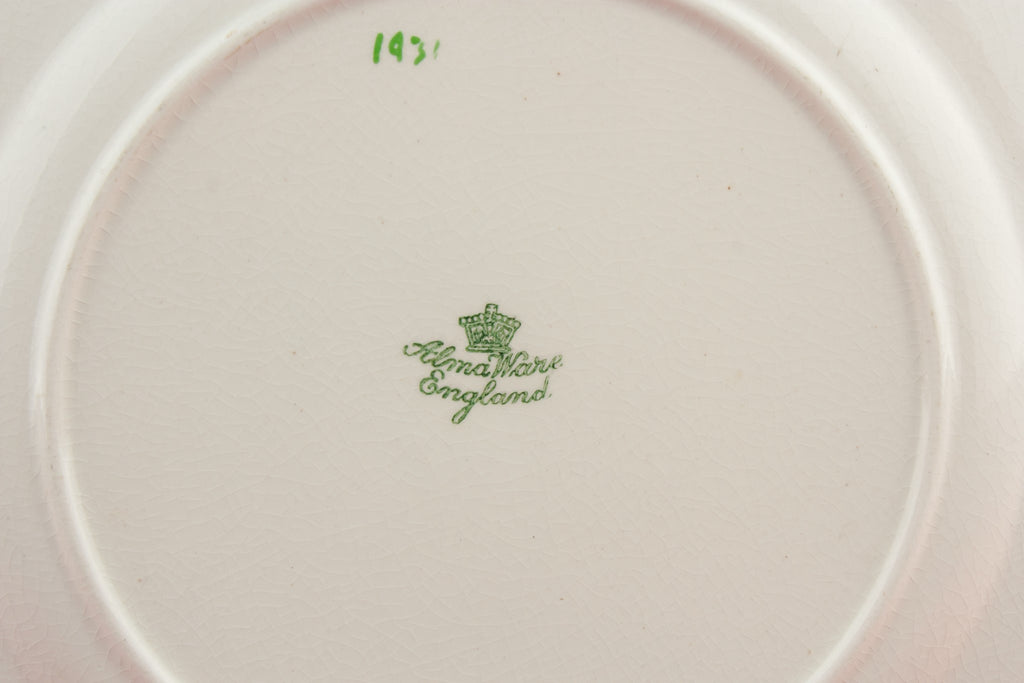 Art Deco pottery cake plate