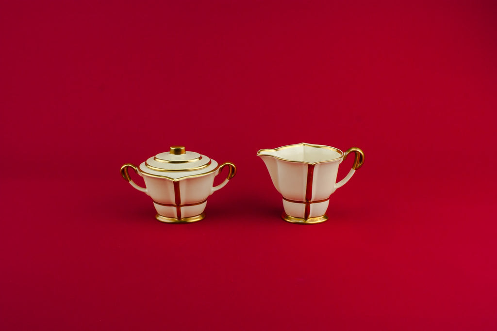Art Deco milk and sugar set