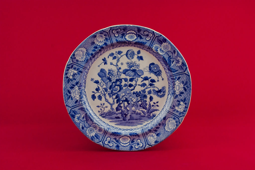 Blue and white serving dish