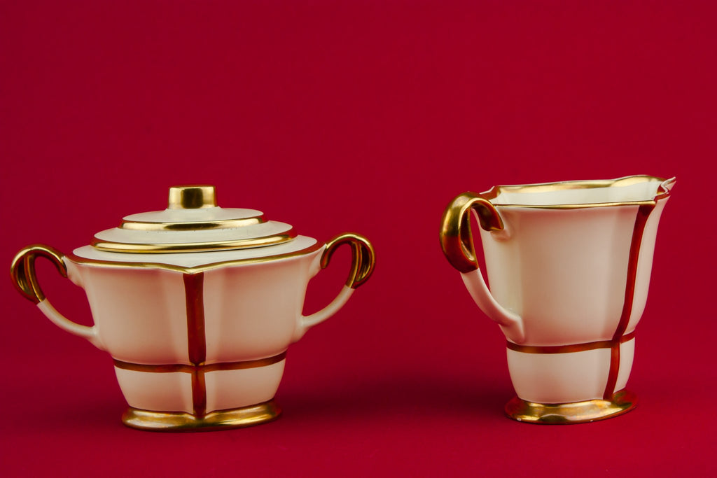 Art Deco milk and sugar set