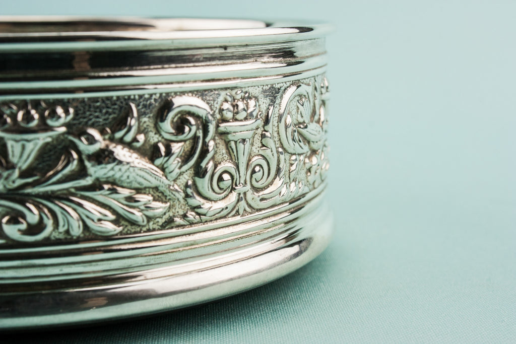 Sterling silver coaster