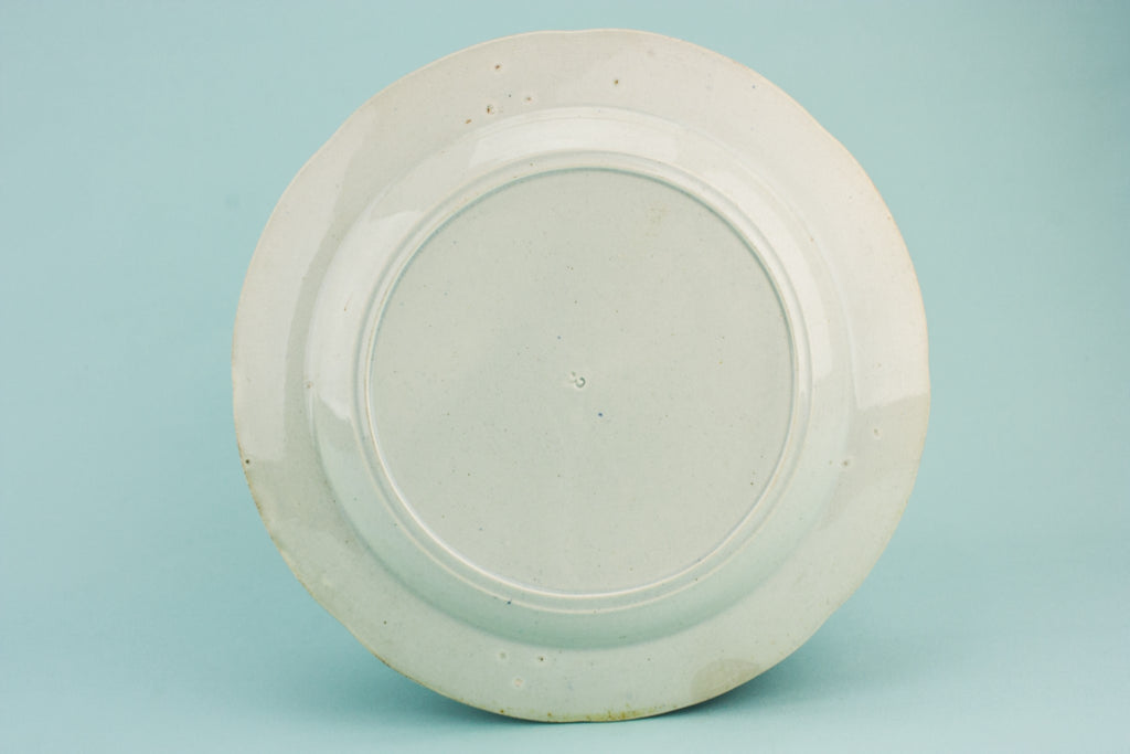 Blue and white dinner plate