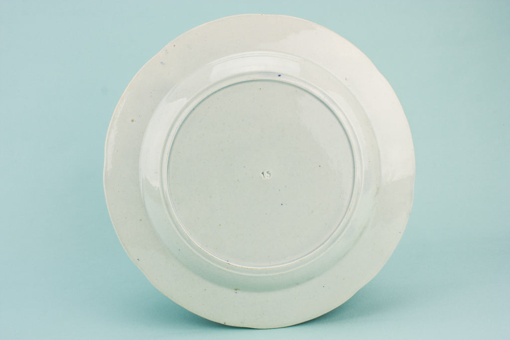Victorian pottery dinner plate