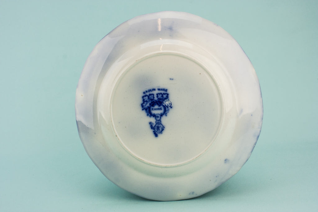 Flow blue serving plate