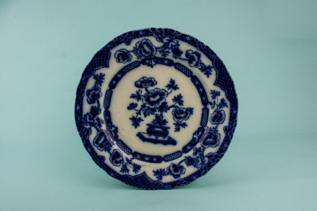 Blue and white serving bowl