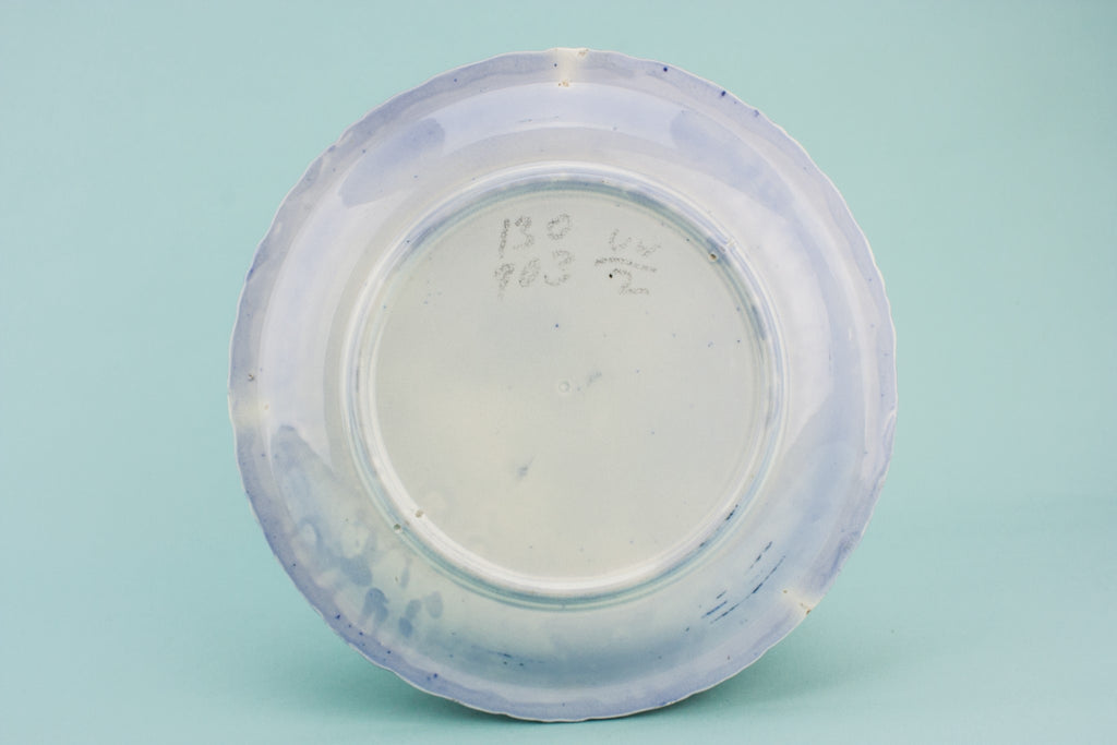 Flow blue serving dish