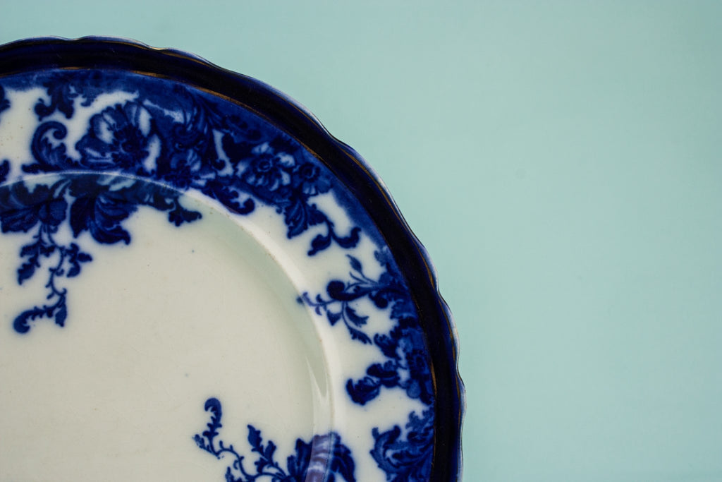 Serving dish in flow blue