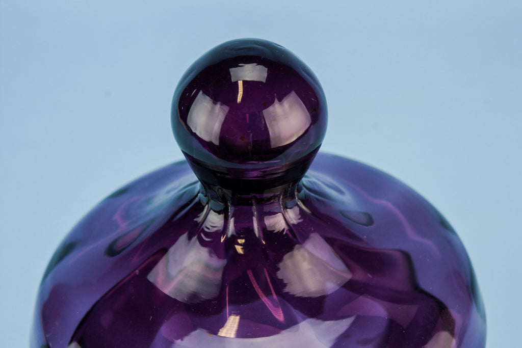 Purple glass jar