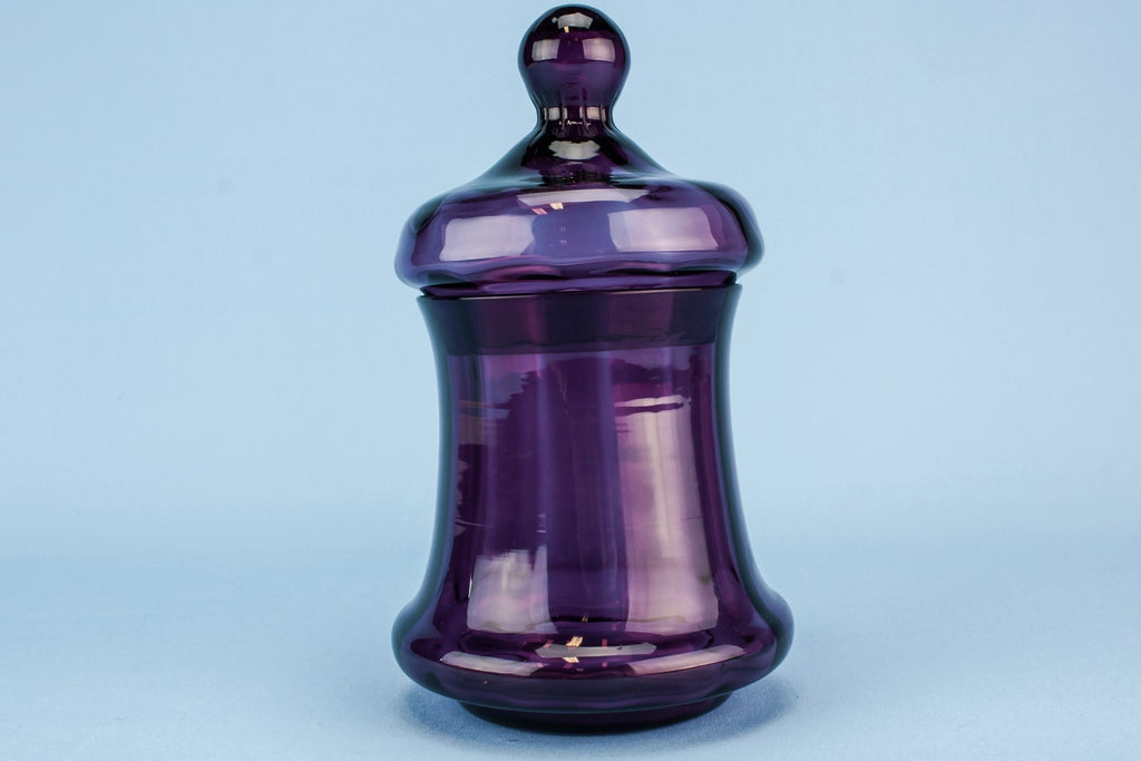 Purple glass jar