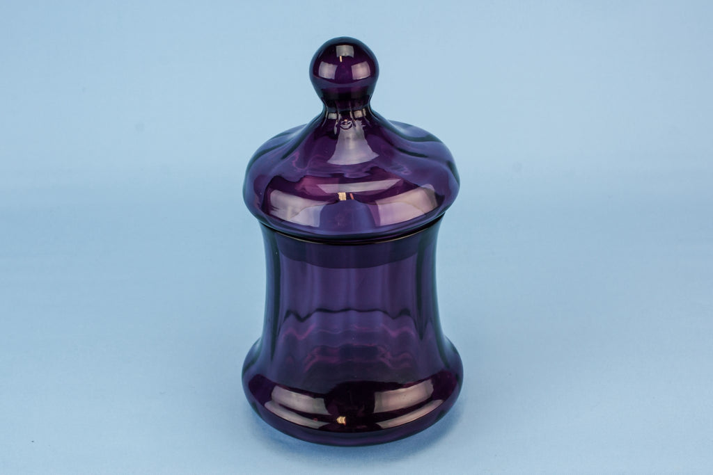 Purple glass jar