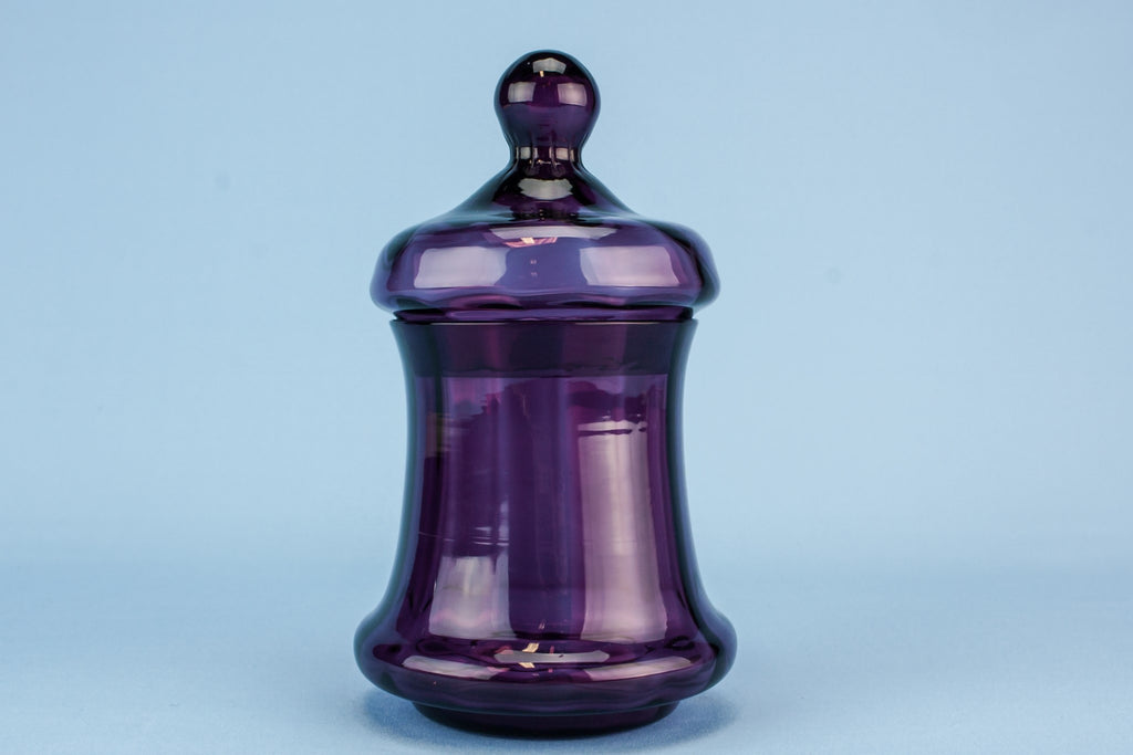 Purple glass jar