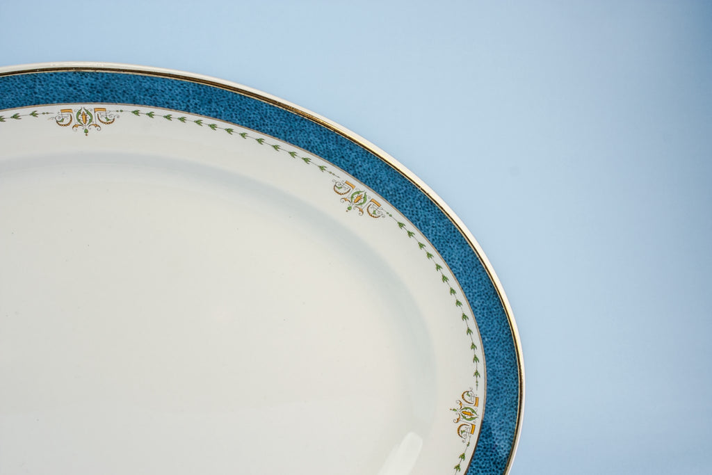 Blue and white platter