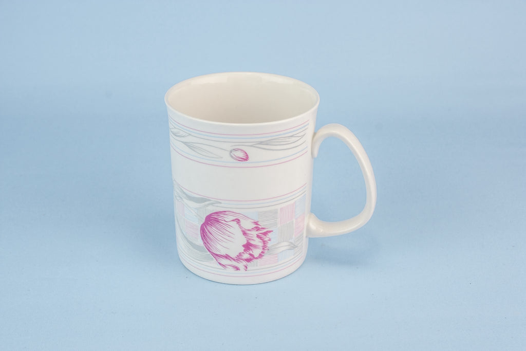 Pink bone china teacup