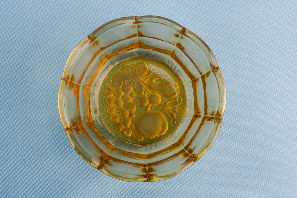 Amber glass small bowl