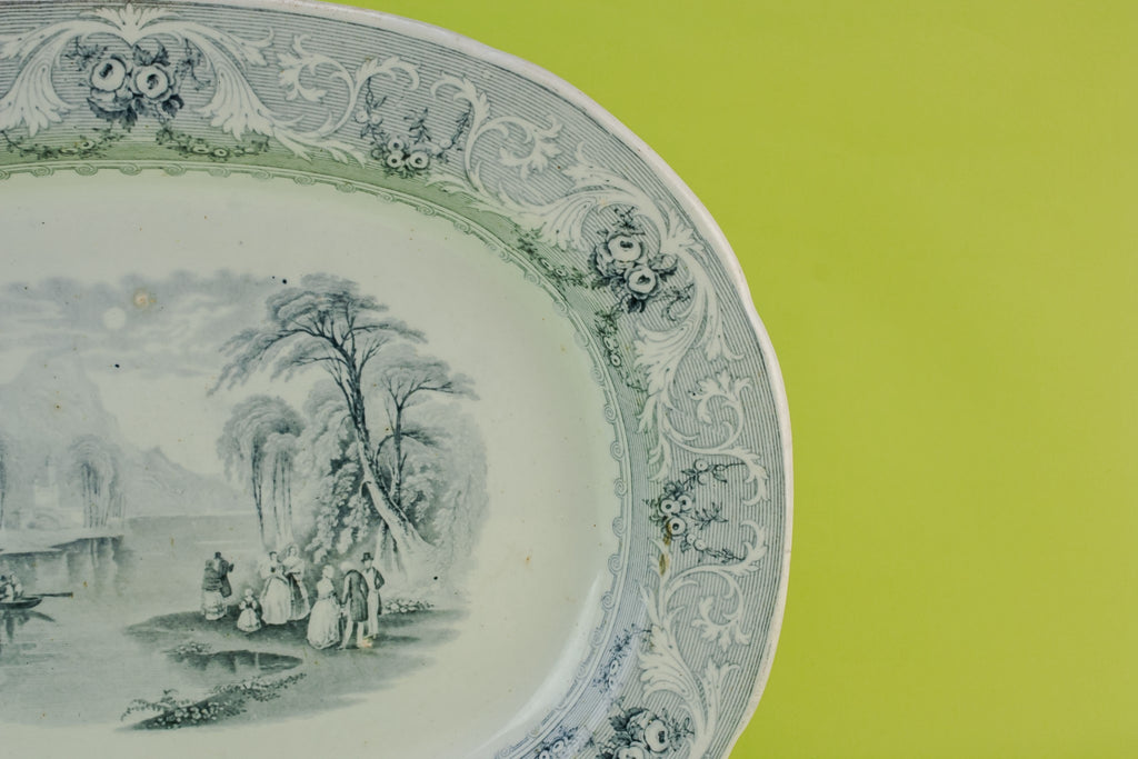 High Victorian pottery platter