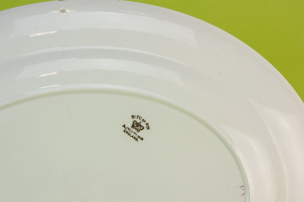 Large blue border platter