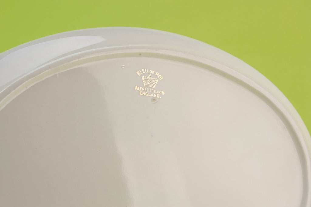 Blue and white serving bowl