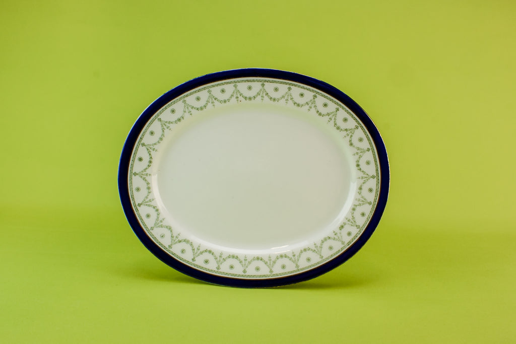 Blue and white platter