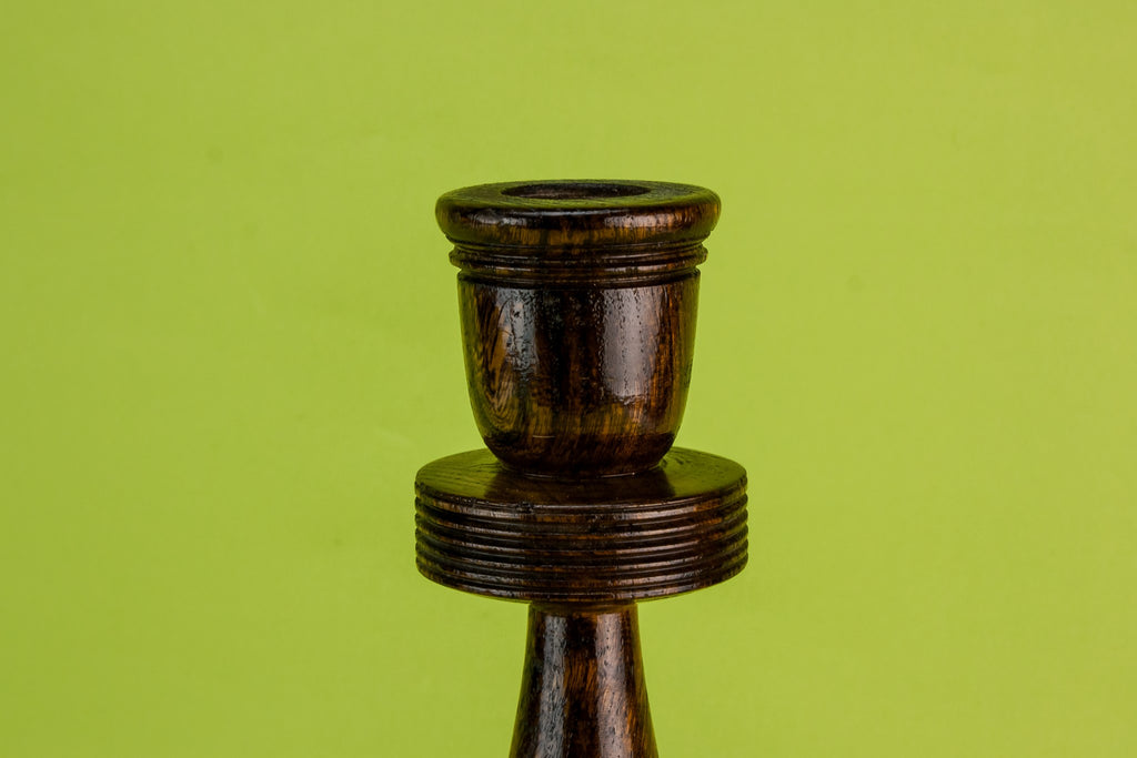 Wooden retro candlestick