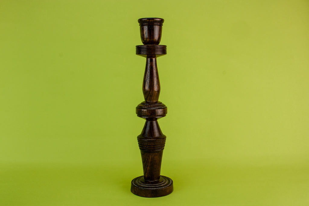 Wooden retro candlestick