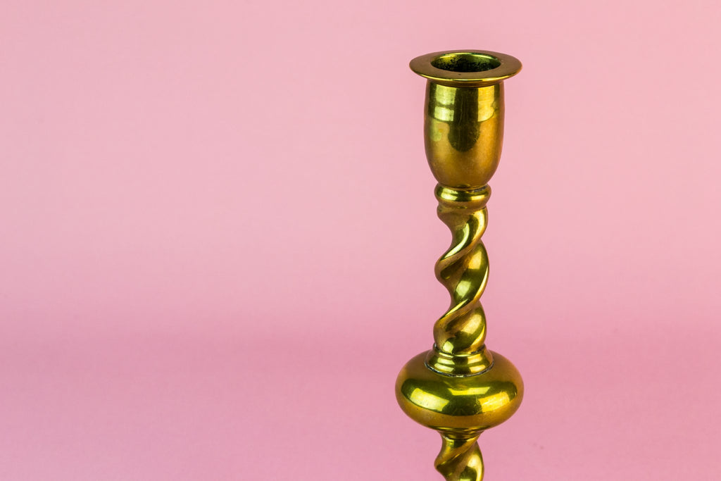 Pair of brass candlesticks