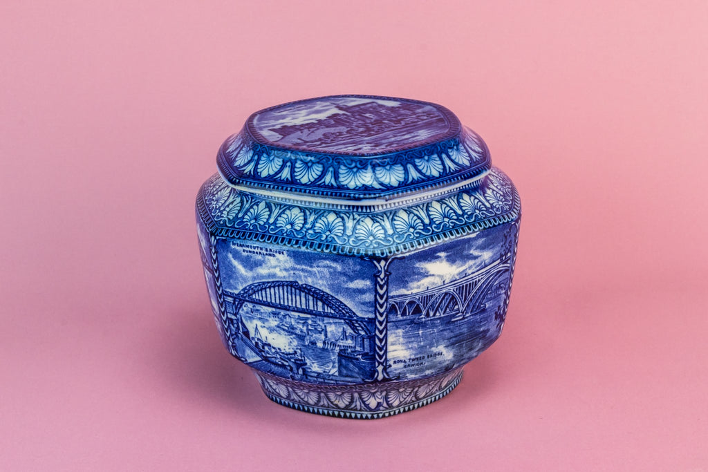 Blue tea storage jar