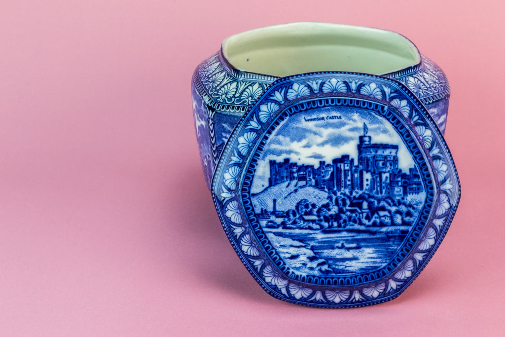 Blue tea storage jar
