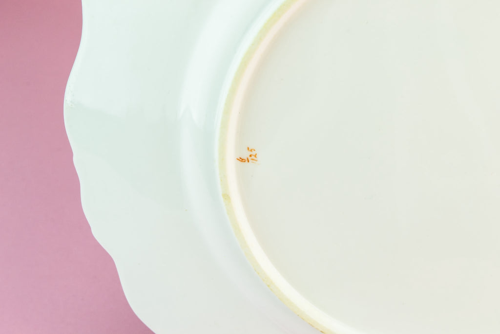 6 green dessert plates