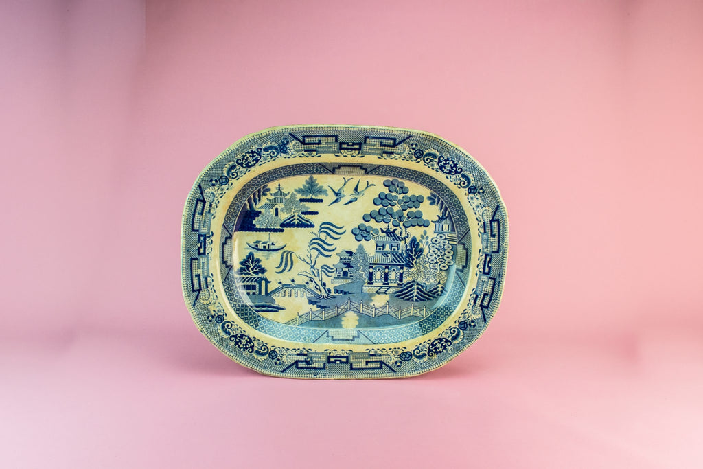 High Victorian pottery platter