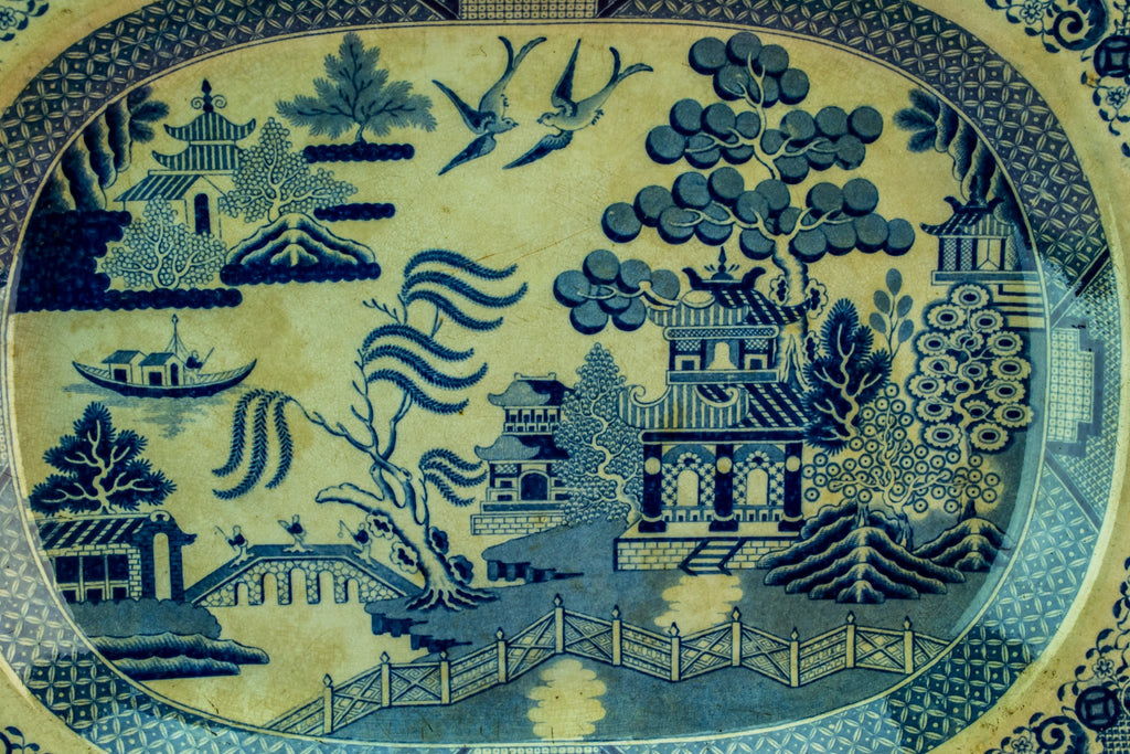 High Victorian pottery platter