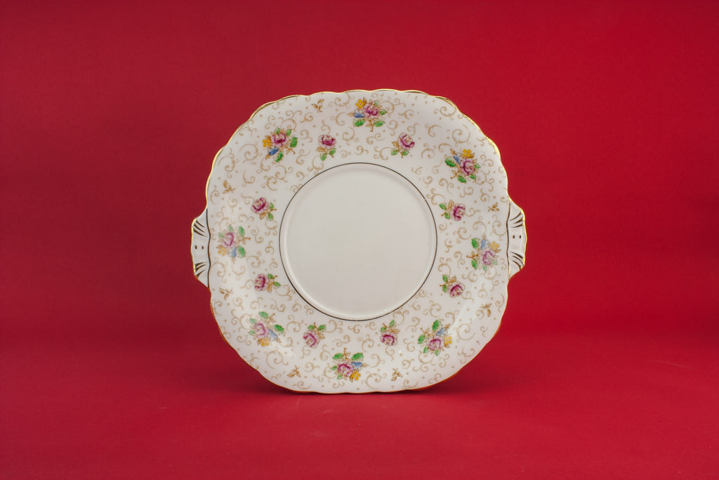 Bone china cake plate