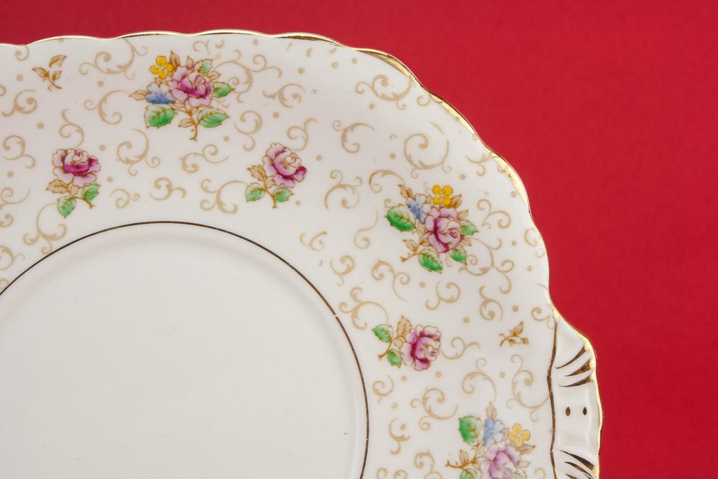 Bone china cake plate