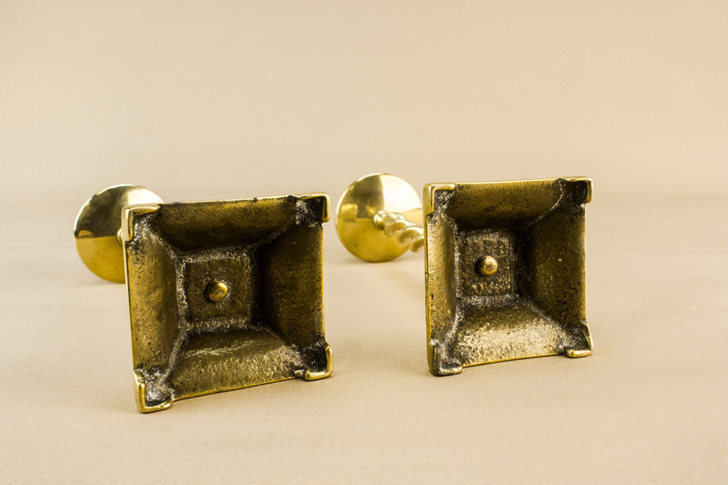2 barley twist candlesticks