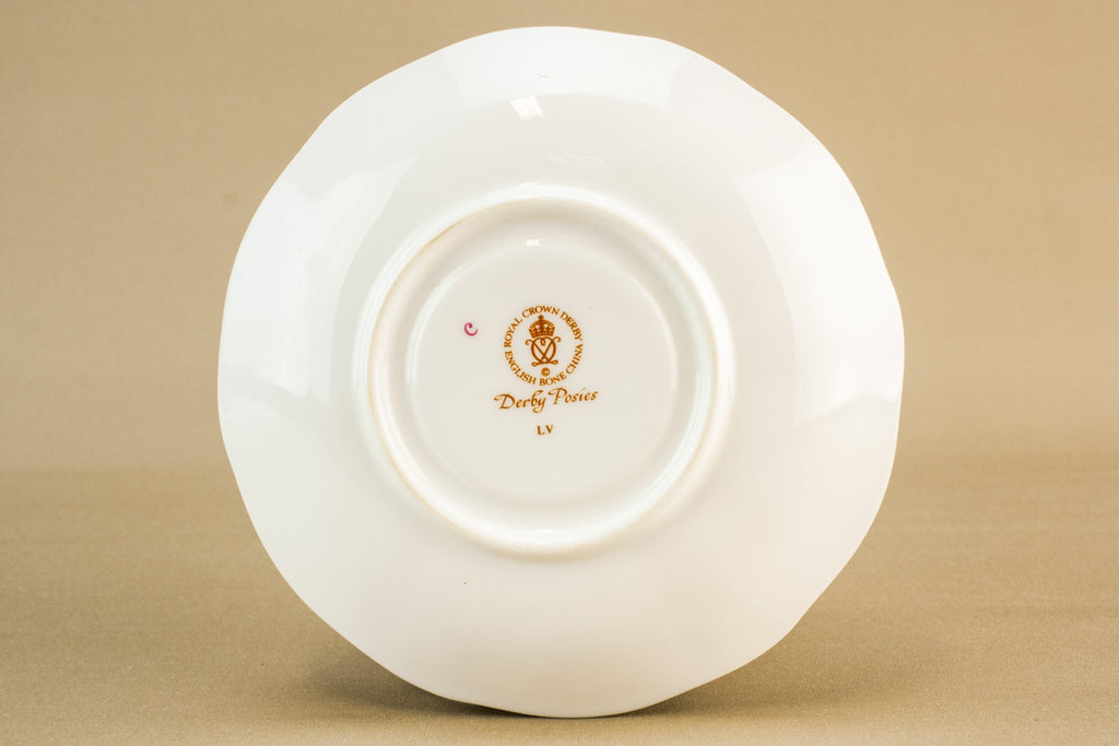 4 Derby tea saucers