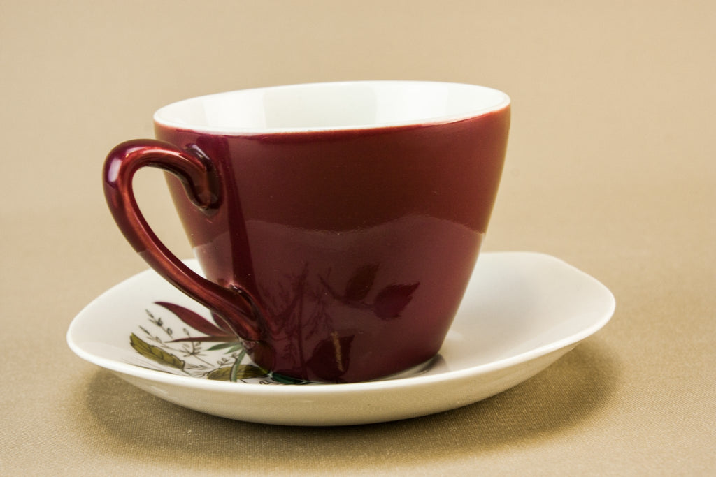 Red coffee set for 4
